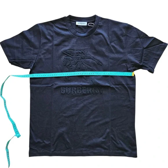 Burberry Charcoal Embroidered Tee Size Large